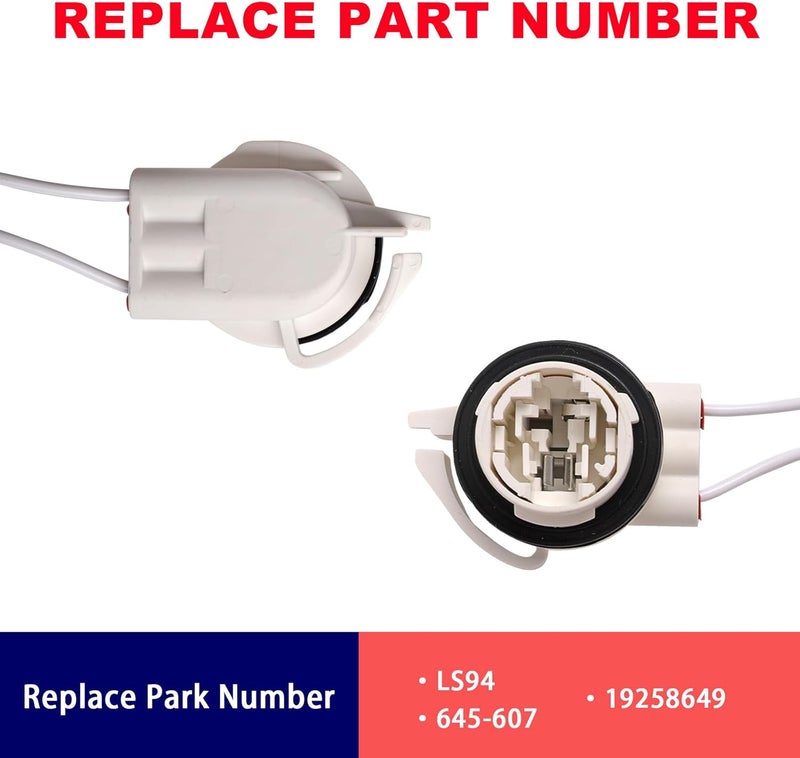 VASTAUTO Light Socket Wire Harness Pigtail Repair Kit LED Standard, Bulbs# 4114,4157,3157,Replaces# 19258649, LS94,645-607,Turn Signal Lamp Socket,Daytime Running Light Socket,Brake Light Socket(2Pcs) - Image 2